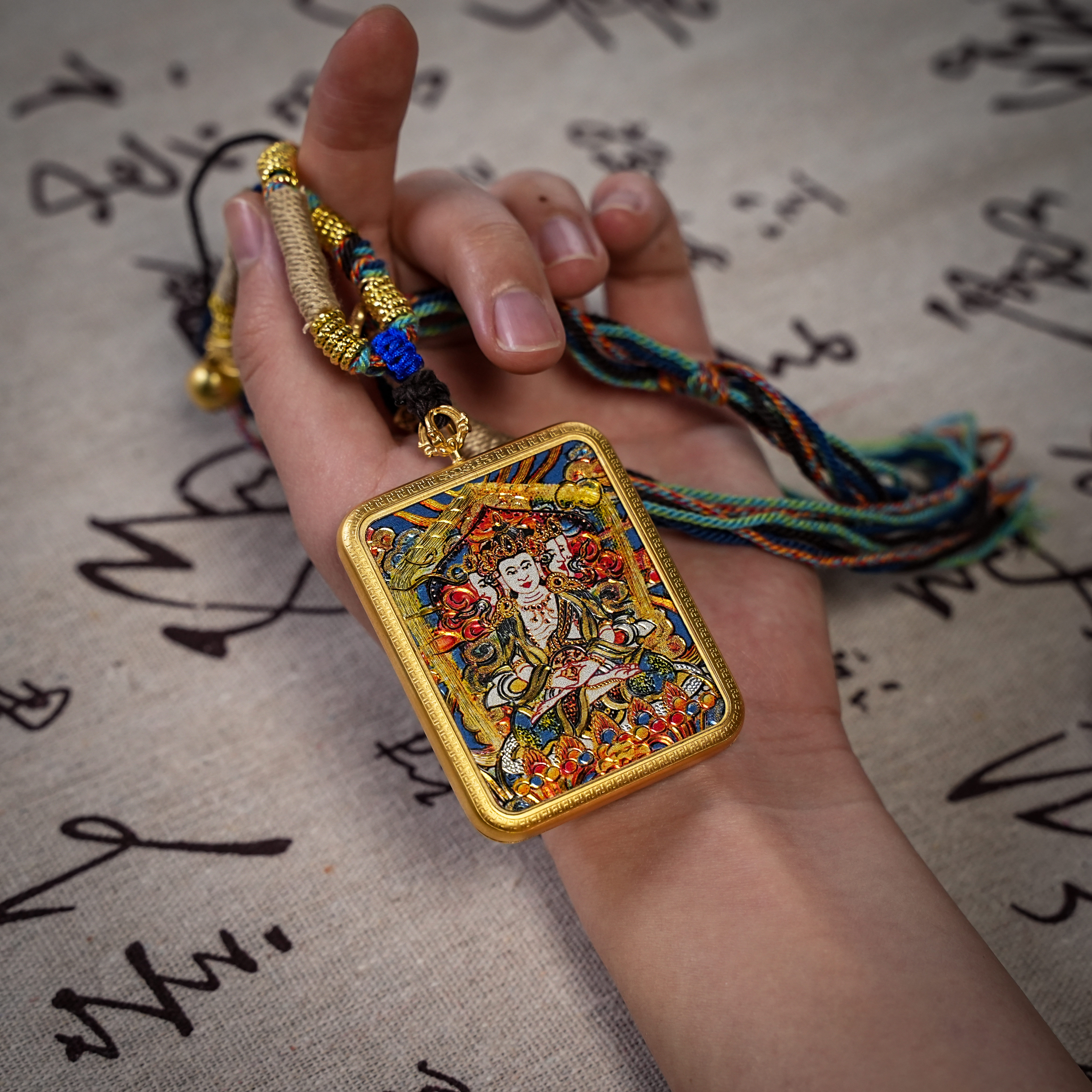 Maitreya thangka pendant